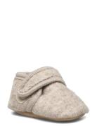 Classic Wool Slippers Beige Melton