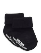 Cotton Socks With Anti-Slip Black Melton