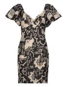 Deon Candra Jacquard Dress Black French Connection