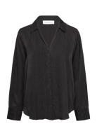 Slftyra Ls Shirt B Black Selected Femme