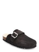 Biaolivia Mule Warmlined Suede Black Bianco