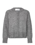 Slfrena Ls Knit Cardigan Camp Grey Selected Femme