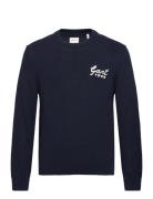 Relaxed Letterman C-Neck Navy GANT