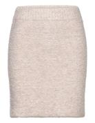 Objfrill Hw Short Knit Skirt 128 Beige Object