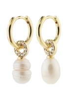 Baker Freshwaterpearl Earrings Gold-Plated Patterned Pilgrim