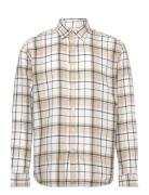Slhregowen-Twisted Check Ls Shirt W Beige Selected Homme