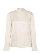 Slfivy Ls Satin Top B Cream Selected Femme