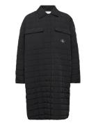 Long Quilted Utility Coat Black Calvin Klein Jeans