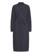 Polkadot Midi Shirt Dress Ls Black Tommy Hilfiger