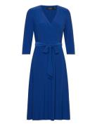 Surplice Jersey Dress Blue Lauren Ralph Lauren