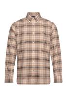 Brushed Tommy Tartan Small Shirt Beige Tommy Hilfiger