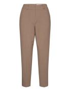 Slfrita-Ria Mw Crop Pant Camel Mel Noos Beige Selected Femme