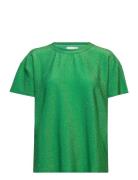 Shimmer Tee In Lurex Jersey Green Coster Copenhagen