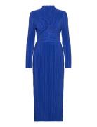 Yasolinda High Neck Ls Long Dress S. Blue YAS