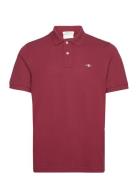 Reg Shield Ss Pique Polo Burgundy GANT