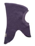 Balaclava Emb. Wool Purple Huttelihut