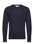 Superior Wool Crew Neck Sweater Navy Calvin Klein