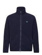 Jay Patch Zip Fleece Navy Double A By Wood Wood