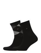 Th Women Check Sock 2P Black Tommy Hilfiger