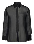 Tie Shirt With Satin Details Black Mango