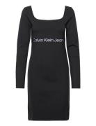 Logo Elastic Milano Dress Black Calvin Klein Jeans