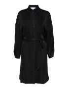 Slfirene-Tonia Ls Shirt Dress Curve Black Selected Femme