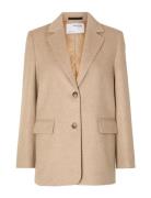 Slfsasja Wool Blazer B Beige Selected Femme