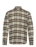 Flannel Big Check Shirt Beige Morris