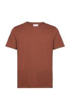 Mouliné O-Neck Tee S/S Brown Lindbergh