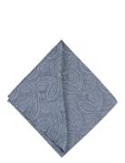 Paisley Silk Pocket Square Navy Portia 1924