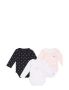 Baby Body 3 Pack Giftbox Patterned Tommy Hilfiger