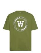 Wwasa Tirewall T-Shirt Gots Green Double A By Wood Wood