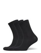 Fine Cotton Rib Socks 3-Pack Black Mp Denmark
