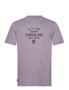 Refibra Front Graphic Short Sleeve Tee Purple Ash Purple Timberland