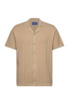 Jorvalencia Structure Knit Ss Polo Sn Beige Jack & J S