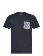 Floral Print Pocket T-Shirt Navy Lyle & Scott