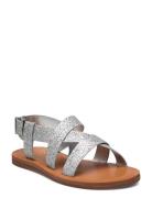 Sequin Sandals Silver Mango