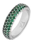 Solar Ring Silver/Green S/52 Silver Mockberg