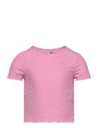 Kogwilma Life S/S Short Rib Top Jrs Pink Kids Only