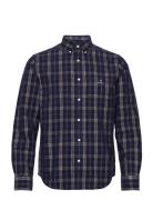 D1. Reg Ut Cord Check Shirt Navy GANT