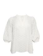 Kcjolana Blouse White Kaffe Curve