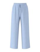 Slfviva-Gulia Mw Long Linen Pant Blue Selected Femme