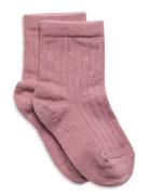 Cotton Rib Socks Pink Mp Denmark