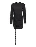 Slinky Mini Ruffle Dress Black ROTATE Birger Christensen