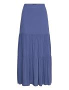 Melissa Dobby Viscose Maxi Skirt Blue Lexington Clothing