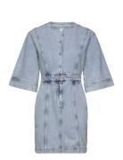 Cara Short Denim Dress Blue NORR