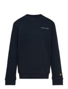 Script Crew Neck Sweatshirt Navy Lyle & Scott