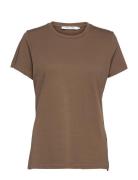 Solly Tee Solid 205 Brown Samsøe Samsøe