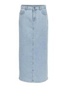 Objellen Mw Long Denim Skirt Noos Blue Object