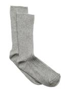 Sock - Rib Grey Melton
